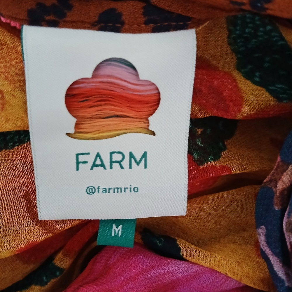 FARM RIO‎ Mixed Prints Button Down Maxi Dress In Mix Print - Picture 10 of 11